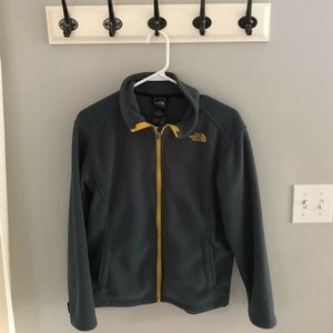 North Face zip up fleece boys large 14/16
